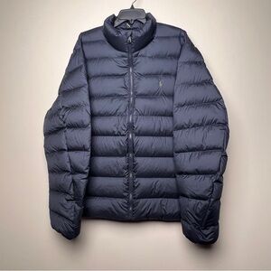 Polo Ralph Lauren Men's Navy Blue Performance Water Repellant Puffer Jacket XXL